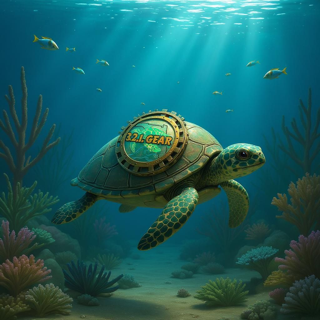 Sea turtle decal